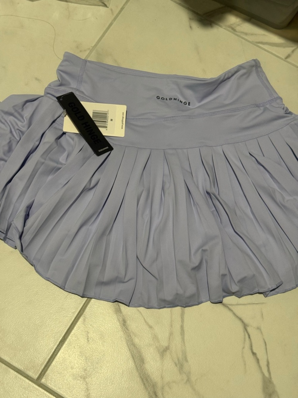 Gold hinge Lavender Pleated Tennis Skirt